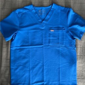 Figs Men's Royal Blue Leon Scrub Top